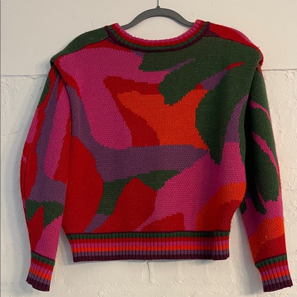 FARM Rio Women's Multicolor Abstract Knit Sweater XS - Picture 4 of 11